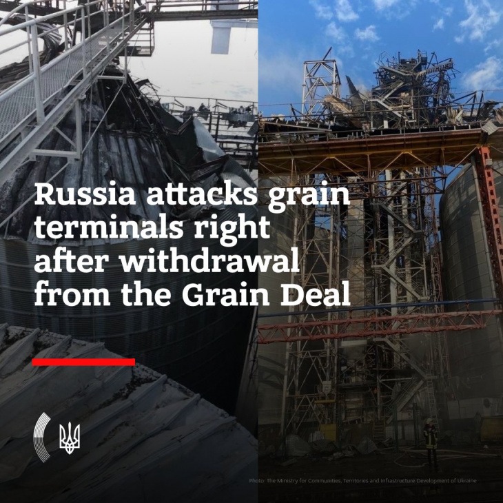 embassy of ukraine in the republic of lithuania - russia puts millions of people around the world at risk of hunger by refusing to extend participation in the black sea grain initiative